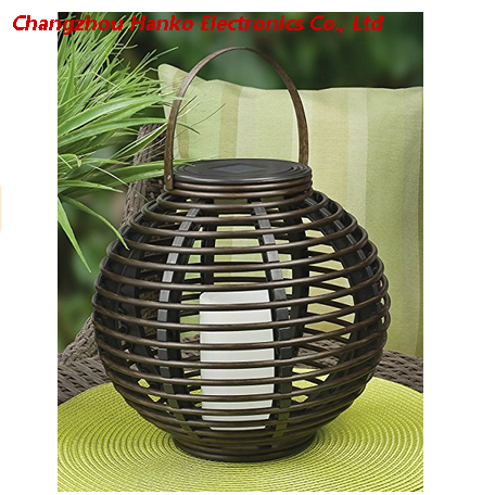 Battery Operated Round Rattan Lantern, Battery Operated Outdoor Lamps