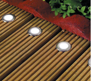 Solar LED Deck Lights -LED Garden Decorative Lights Outdoor Stainless Steel Underground Waterproof Deck Lighting 
